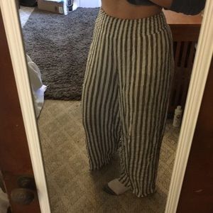 Striped flowy pants
